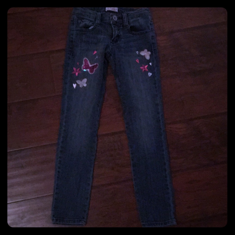 Butterfly sparkly jeans